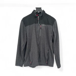 Orvis Jacke Herren Medium schwarz grau 100% Polyester Fleece gefüttert durchgehender Reißverschluss klassisch - Bild 1 von 4