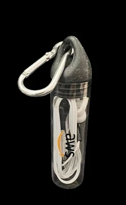 New AWS Amazon Earphones Earbuds Keychain In Case Logo Swag Employee Item - Image 1 of 4