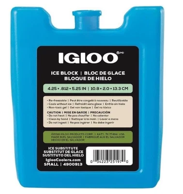 Bloque de congelación de hielo pequeño IGLOO MaxCold - azul 4,25 X,812X5,25" ¡Nuevo! Foto 1 de 3
