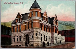 Postal Nelson Columbia Británica c1910s Edificio de oficinas de correos *tal cual* - Imagen 1 de 2