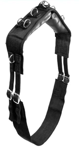 Black Lunging Surcingle for Horses Nylon Roller Horse Training W/ Multiple Rings - Picture 1 of 7