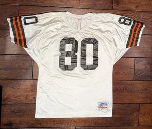 Vintage 90s Cleveland Browns Andre Rison Wilson Replica NFL Jersey 80 White Sz L - Picture 1 of 13