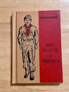 Libro vintage de tapa dura con insignia de mérito de natación BSA de 1968 - Imagen 1 de 3