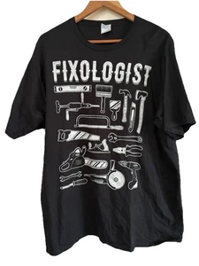 Port & Co. Fixologist Black T-Shirt XL Carpenter Carpentry Tools Patent Dad Gift - Picture 1 of 3