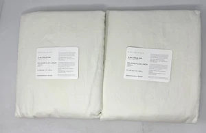 Pottery Barn Belgian Flax Linen set of 2 Curtains 50"x120" Classic Ivory New - Picture 1 of 3