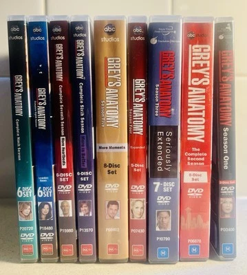 Grey’s Anatomy DVD Box Set Seasons 1-9 Inclusive TV Medical Drama - image 1 of 4