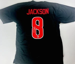 LAMAR JACKSON SIGNED CUSTOM JERSEY LOUISVILLE CARDINALS BALTIMORE RAVENS BAS 061 - Picture 1 of 4
