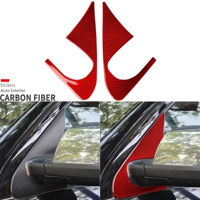 Cubierta exterior de fibra de carbono roja lateral pilar A para Toyota Tundra Sequoia 2007-13 Foto 1 de 4