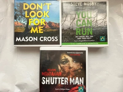 Three crime thriller unabridged audiobook bundle - read description - Image 1 of 4