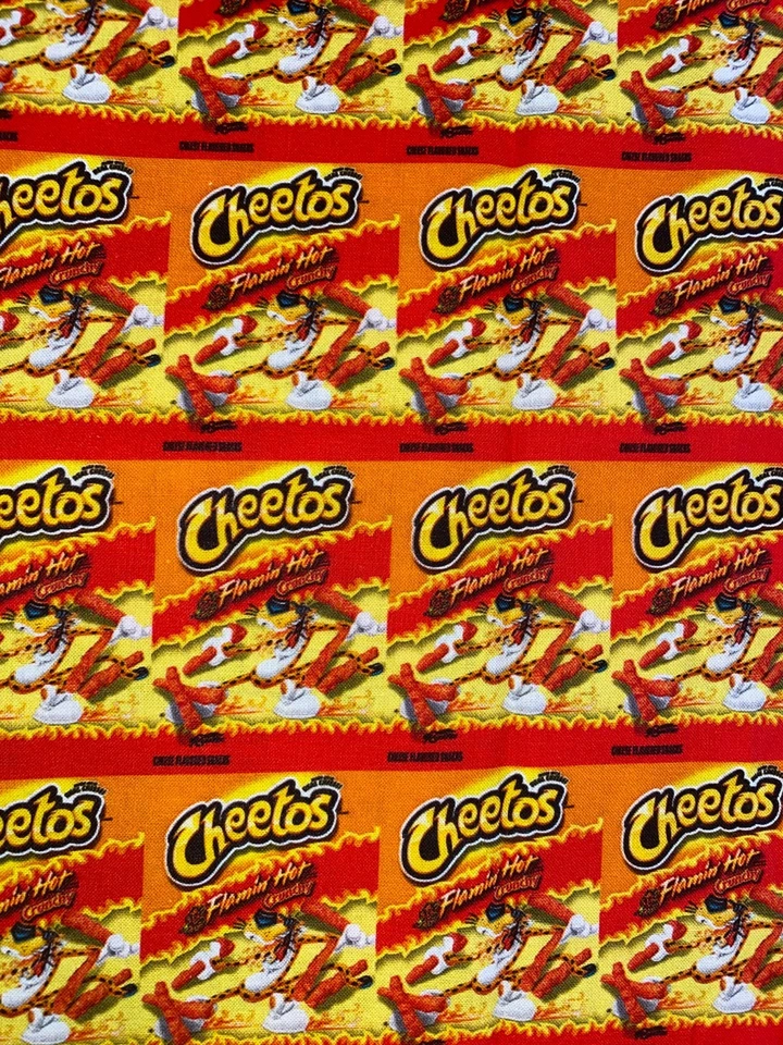 1/2 Yard CHEETOS 100% Cotton Fabric 18" X 44" NEW 8.5 Limited - Image 1 of 3