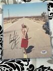 Courtney Force PSA Autograph 8x10 ESPN Body Covered Nude Wearing gas container