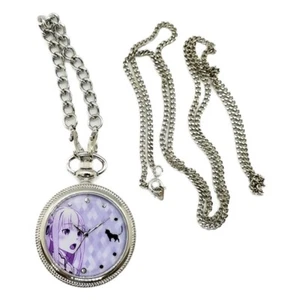 Re:Zero Starting Life in Another World Emilia 2way Pocket Watch Japan Limited - Picture 1 of 7