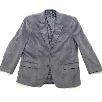 Chaqueta Blazer Carlo Palazzi Para Hombre 48 Gris Estampado en Zigzag Manga Larga Muesca Solapa Foto 1 de 4