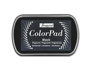 Jacquard ColorPad Archival Pigment Ink Stamp Pads- Black - Acid Free - Non-Toxic - Picture 1 of 5