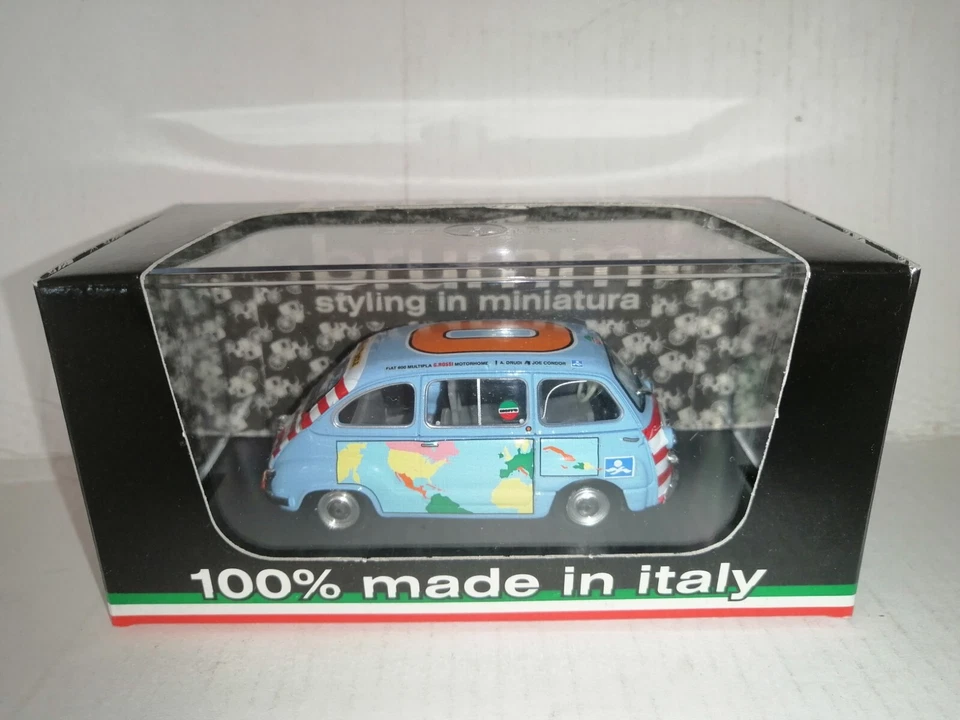 FIAT 600D MULTIPLA GRAZIANO ROSSI MOTORHOME 1960 BRUMM SCALA 1/43 R401 - Immagine 1 di 1