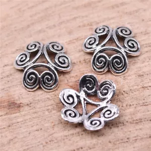 Tapas de cuentas de plata tibetana multicolores 350 piezas 11X11X3MM hágalo usted mismo B15878 - Imagen 1 de 7