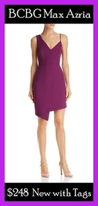 $248 BCBG MaxAzria Purple Cocktail Dress Sz 0 - Picture 1 of 3