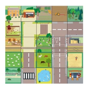 TTS Bee-Bot Countryside Mat, Floor playmats for kids, Educational Fun Robot mats - Picture 1 of 6