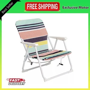 100kg 56*60*63cm Oxford Cloth White Iron Frame Beach Chair Color Small Size - Picture 1 of 6