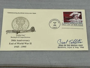 50th anniversary of WW2 Engola Gay cachet Atomic Bomb Signed Paul Tibbets - Picture 1 of 4
