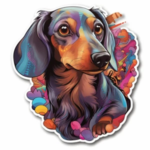 Riesiger XXXL Autoaufkleber Sticker Hunde Dackel Aufkleber - Bild 1 von 1