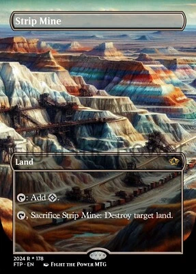 Strip Mine Borderless Style Card For EDH and Playtest - Image 1 of 3
