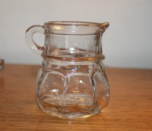 Vintage Small Clear Glass Syrup Creamer Pitcher - Picture 1 of 7