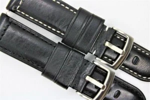 Handmade Watch Strap Genuine Smooth Leather Padded Sporty Character 22mm 24mm - Picture 1 of 3