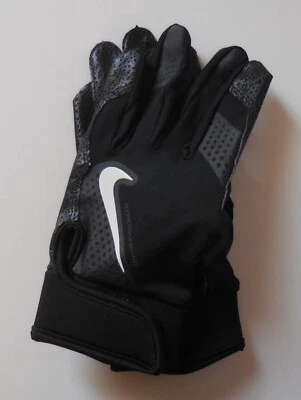 Nike Hyperdiamond Batting Gloves 2.0 Black/Black/White YOUTH Large - Image 1 of 4