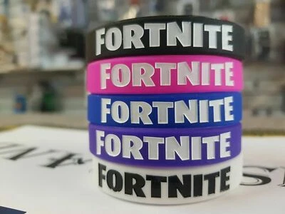 New Fortnite Video Game Silicone Wristband Bracelets Stickers Party Bag Fillers.