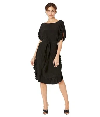 Contours by CoCo Reef L92310 Black Gypsy Ruffle Cover-Pp Dress Size S/M *NO BELT - Image 1 of 4