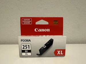 Genuine Canon Pixma CLI-251XL BK Black Ink Cartridge Brand New In Box - Picture 1 of 2