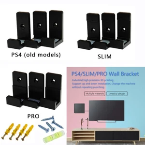 Wall Mount Set Wall Bracket Holder for playstation 4 Slim Pro Game Hot F8 - Picture 1 of 9