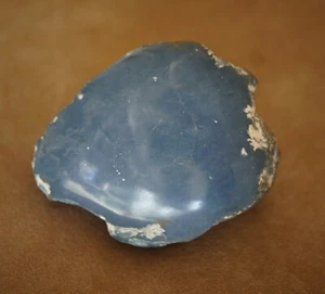 ANGELITE polierter Begleiter Heilpalmenstein mit natürlicher grober Hälfte 450 Gramm - Bild 1 von 8