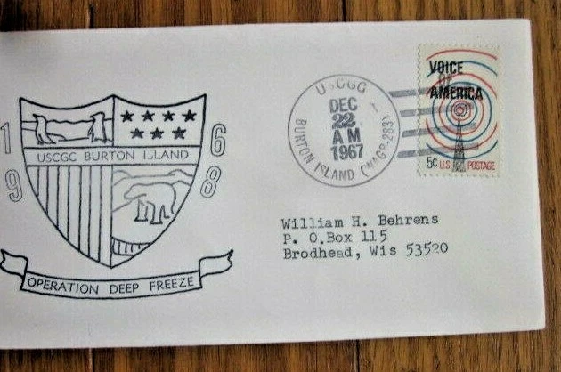 USCGC BURTON ISLAND 1968 OPERATION DEEP FREEZE COVER 12-26-67 WAGB-283 - Image 1 of 1