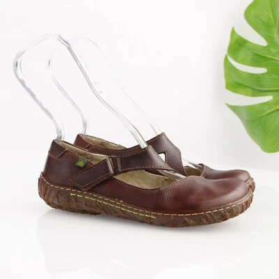 El Naturalista Womens Nido Mary Jane Shoe Size 36 6 Brown Leather Flat Comfy - Image 1 of 4