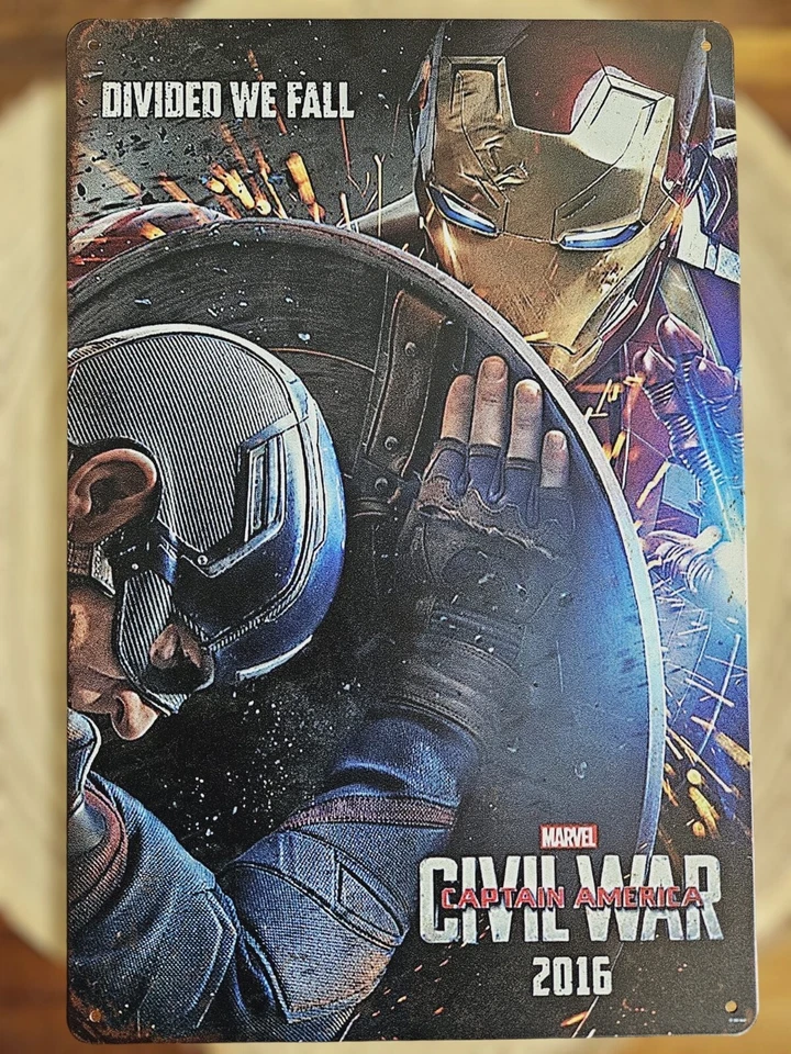 🍀 Blechschild Metallschild Film Marvel The Avengers Civil War Tin Sign ❤️