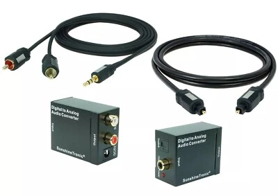 Digital a Analógico Convertidor + 1,5m Rca + Toslink (Después De Wahl ) + Usb-Dc - Imagen 1 de 2