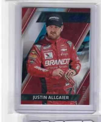 2017 Panini Absolute Racing Blue Parallel Card 43 Justin Allgaier 182/199 - Image 1 of 2