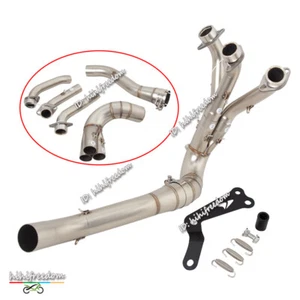 Tubo frontal del sistema de escape para Yamaha MT09 FZ09 Tracer 9 XSR900 2021-2023 - Imagen 1 de 9