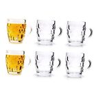 6 Pack Dmple beer mugs, Glasses with Handle, 17 Ounce Glass Steins, Classic 