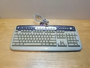 Gray HP Wired Keyboard 5185-1596 PS2 PC Accessory - Picture 1 of 5