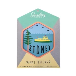 Sunday Paper Vinyl Bumper Sticker - Sydney - Picture 1 of 2