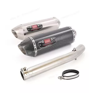For Suzuki GSXR1000 2005 2006 Slip-on System Mid Link Pipe Exhaust Muffler 420mm - Foto 1 di 12
