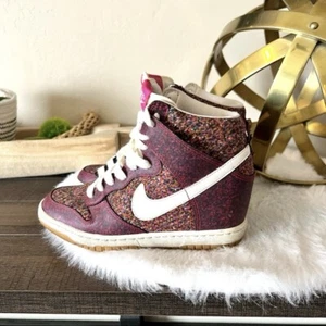 NIKE Dunk Sky High Hidden Wedge Shoe Liberty Size 5.5 [540859). - Picture 1 of 5