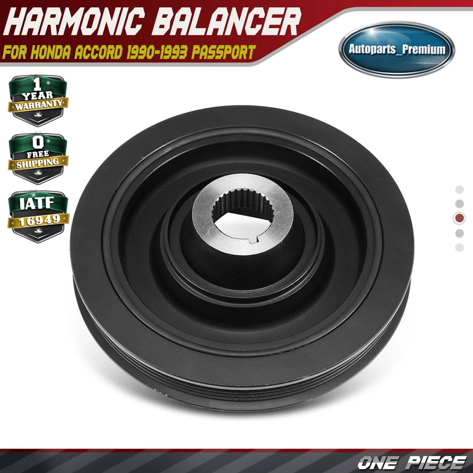 1x Harmonic Balancer for Honda Accord 1990-1993 Passport 1994-1996 Prelude 92-96 - Image 1 of 4