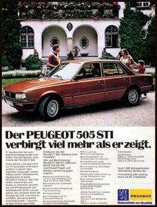 Peugeot 505 STI originale Werbung aus 1981 - Picture 1 of 1