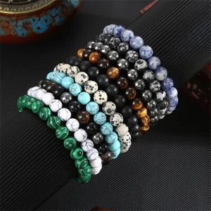 Hot sale 8mm natural agate bracelet handmade fashion - Picture 1 of 11