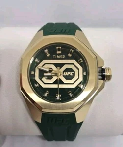 Timex UFC Pro 30th Anniversary 44mm, Silicone Strap, Men's Watch, Green  - Picture 1 of 22