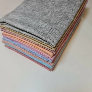 Soft Plain Cotton Linen Khadi Fabric Melange Dress Craft Quilting Material 112cm - Picture 1 of 54